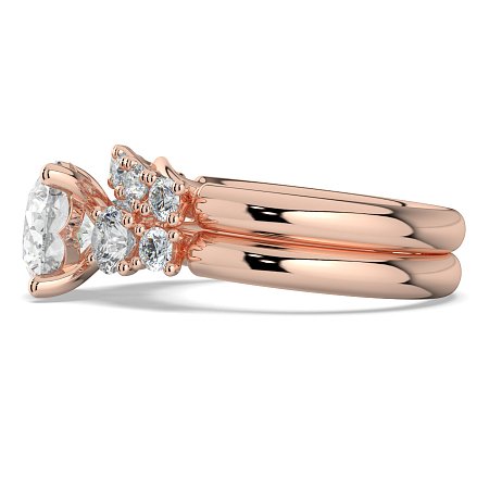 Cara Side Stones with 4 Accent Diamonds