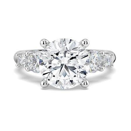 Cara Side Stones with 4 Accent Diamonds