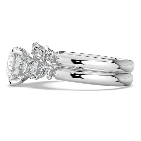 Cara Side Stones with 4 Accent Diamonds