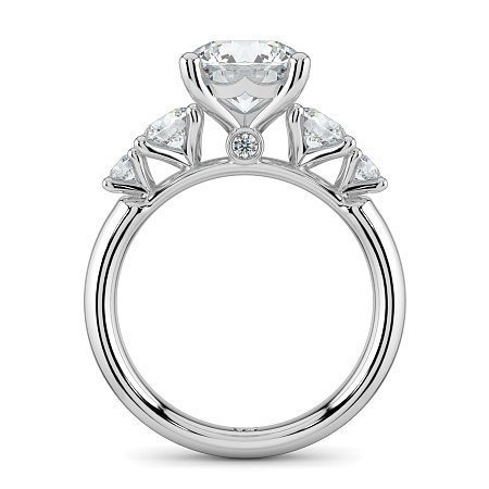 Cara Side Stones with 4 Accent Diamonds