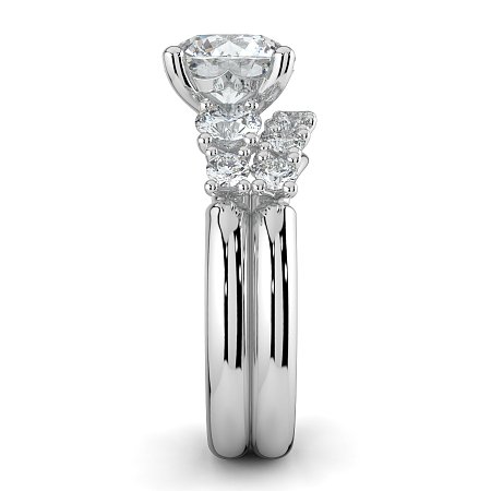 Cara Side Stones with 4 Accent Diamonds