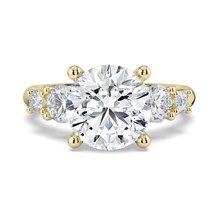 Cara Side Stones with 4 Accent Diamonds