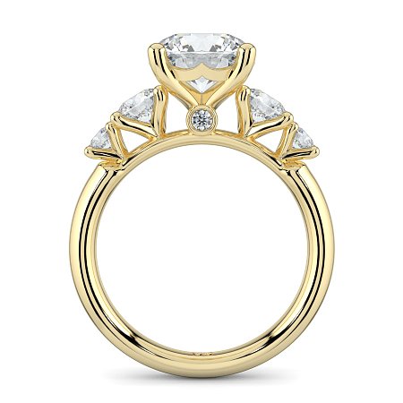 Cara Side Stones with 4 Accent Diamonds