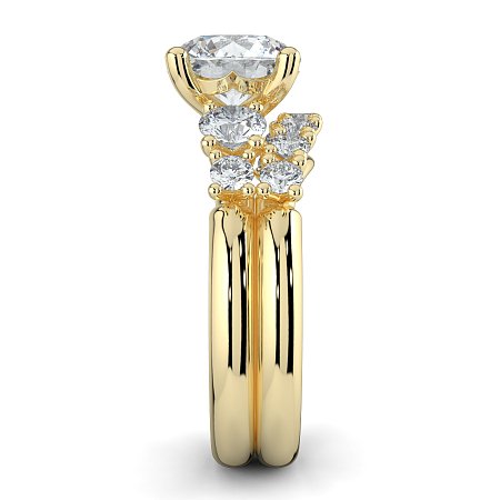 Cara Side Stones with 4 Accent Diamonds
