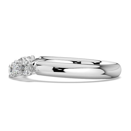 Cara Curved Wedding Ring with 7 Accent Diamonds