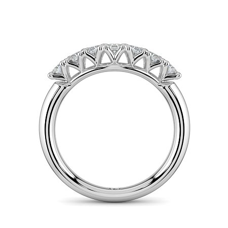Cara Curved Wedding Ring with 7 Accent Diamonds