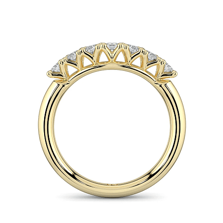 Cara Curved Wedding Ring with Natural Diamonds 0.40ct Total Weight