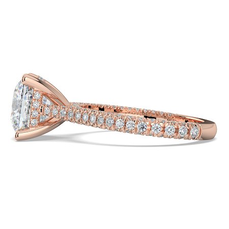Cathedral with Hidden Halo and Diamond Pave Band
