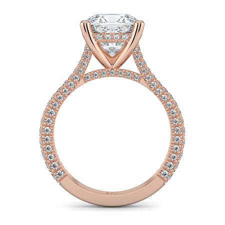 Cathedral with Hidden Halo and Diamond Pave Band