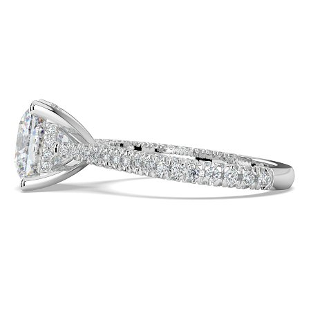 Cathedral with Hidden Halo and Diamond Pave Band