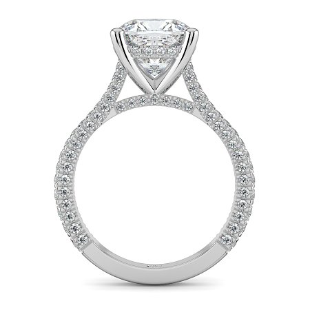 Cathedral with Hidden Halo and Diamond Pave Band
