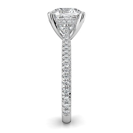 Cathedral with Hidden Halo and Diamond Pave Band