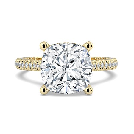 Cathedral with Hidden Halo and Diamond Pave Band