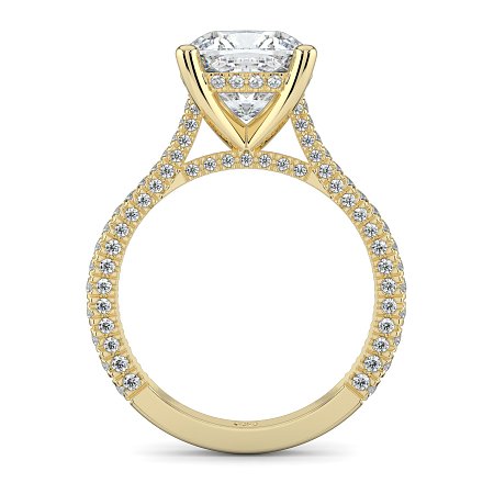 Cathedral with Hidden Halo and Diamond Pave Band