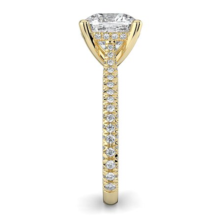 Cathedral with Hidden Halo and Diamond Pave Band
