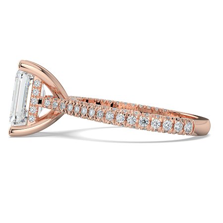 Cathedral with Hidden Halo and Diamond Pave Band