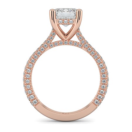Cathedral with Hidden Halo and Diamond Pave Band