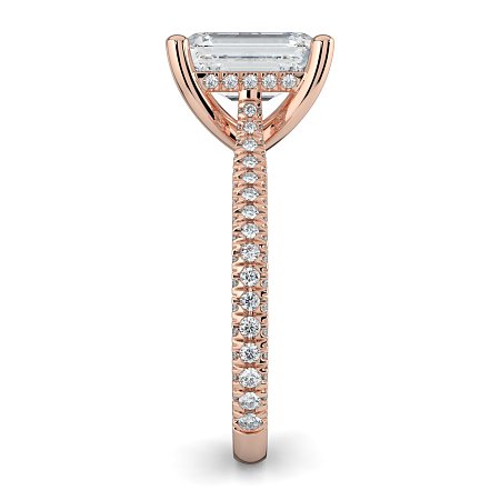 Cathedral with Hidden Halo and Diamond Pave Band