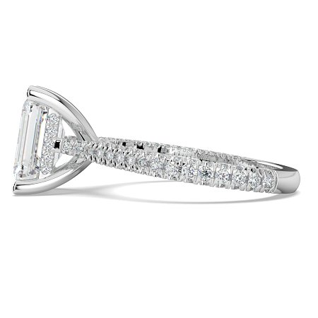 Cathedral with Hidden Halo and Diamond Pave Band