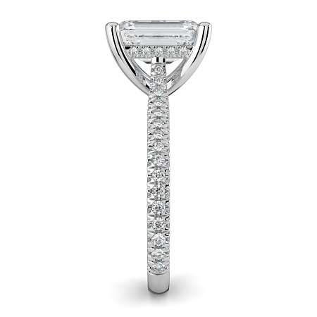 Cathedral with Hidden Halo and Diamond Pave Band