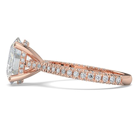 Cathedral with Hidden Halo and Diamond Pave Band