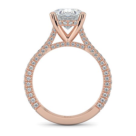 Cathedral with Hidden Halo and Diamond Pave Band