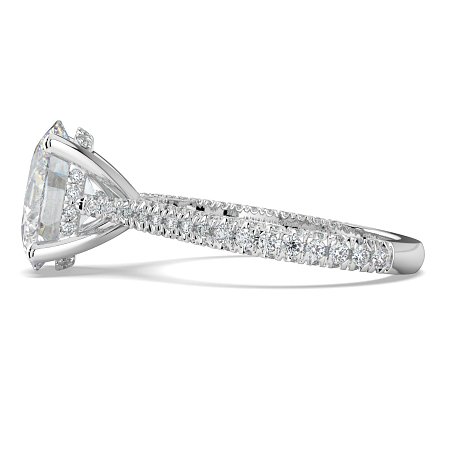 Cathedral with Hidden Halo and Diamond Pave Band