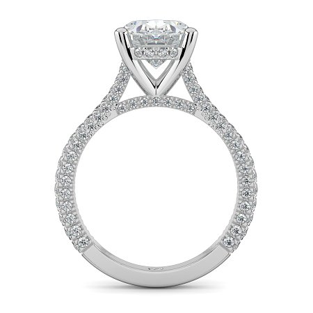 Cathedral with Hidden Halo and Diamond Pave Band
