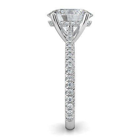 Cathedral with Hidden Halo and Diamond Pave Band