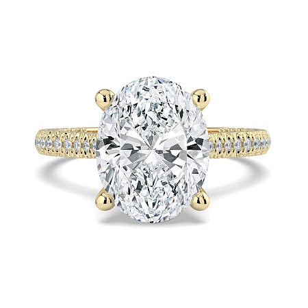 Cathedral with Hidden Halo and Diamond Pave Band