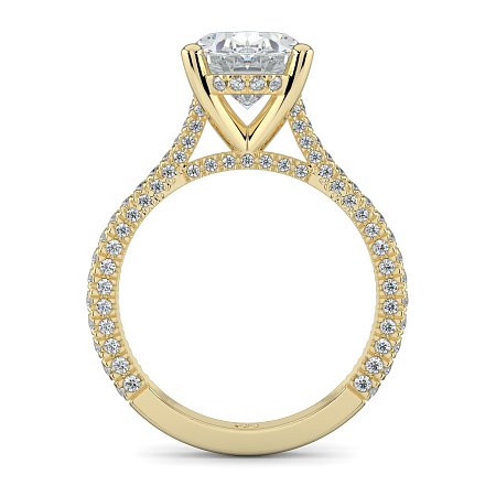 Cathedral with Hidden Halo and Diamond Pave Band