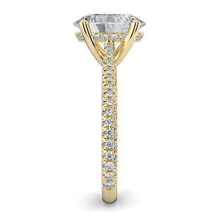 Cathedral with Hidden Halo and Diamond Pave Band
