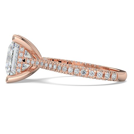 Cathedral with Hidden Halo and Diamond Pave Band