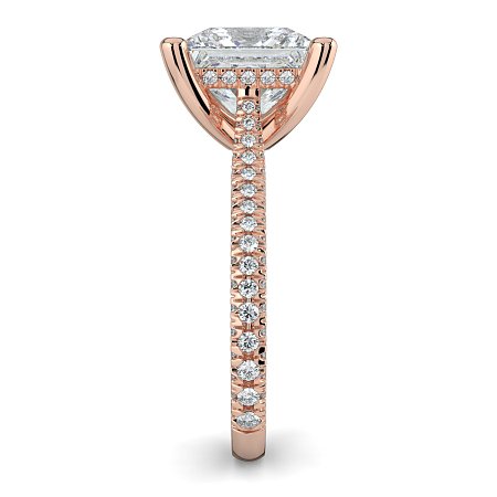 Cathedral with Hidden Halo and Diamond Pave Band