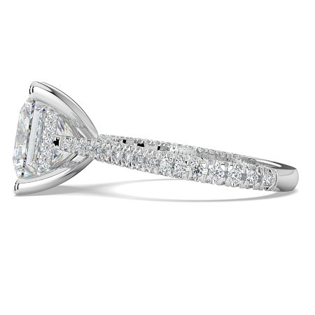 Cathedral with Hidden Halo and Diamond Pave Band