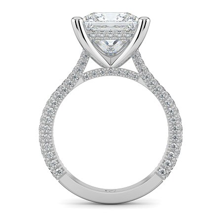 Cathedral with Hidden Halo and Diamond Pave Band