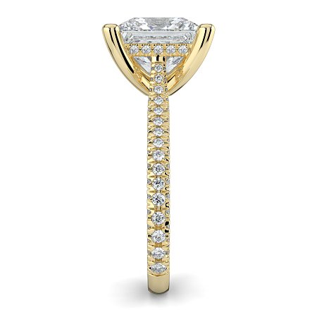 Cathedral with Hidden Halo and Diamond Pave Band
