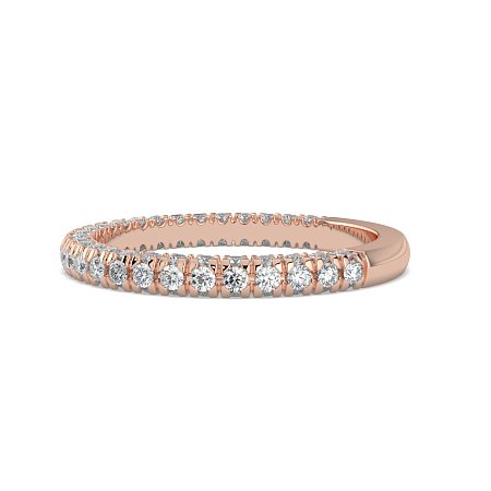 Cathedral Diamond Wedding Ring with Diamond Pave Band