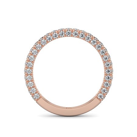 Cathedral Diamond Wedding Ring with Diamond Pave Band