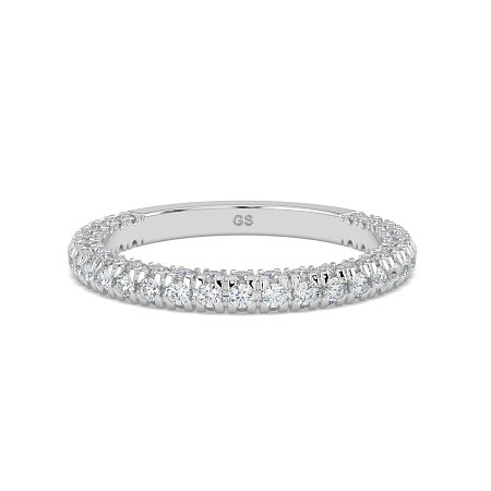 Cathedral Diamond Wedding Ring with Diamond Pave Band