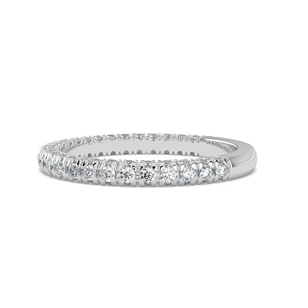 Cathedral Diamond Wedding Ring with Diamond Pave Band