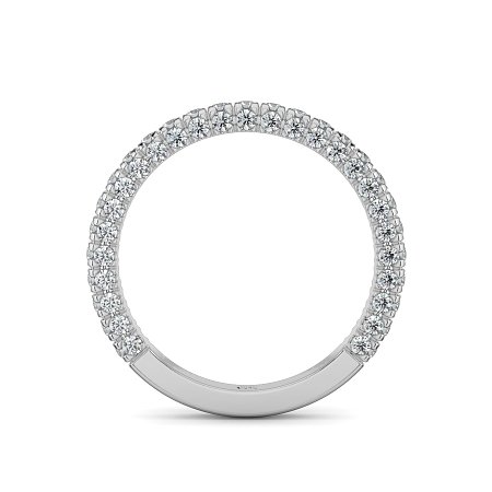 Cathedral Diamond Wedding Ring with Diamond Pave Band