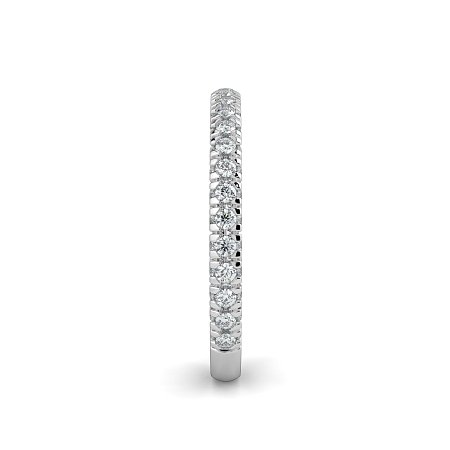 Cathedral Diamond Wedding Ring with Diamond Pave Band
