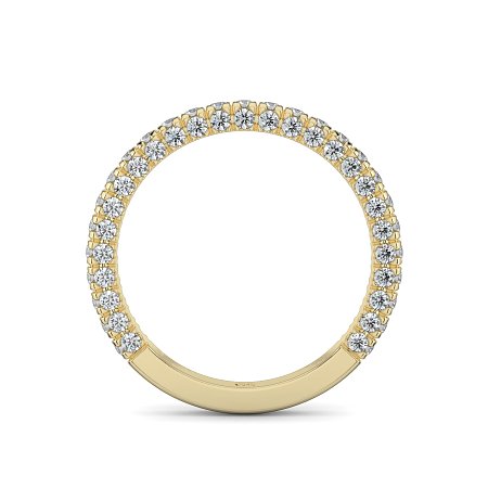 Cathedral Diamond Wedding Ring with Diamond Pave Band
