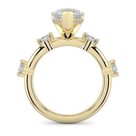 Ariel with Round Prong-Set on Band