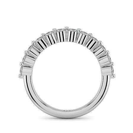 Ariel Wedding Ring with Round Prong-Set on Band
