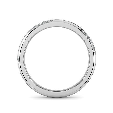Tulip Leaf-shaped Pave on Band Wedding Ring