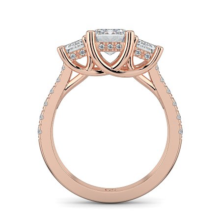 Dalia 3 Stones with Diamonds on Band