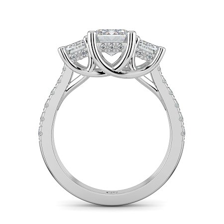 Dalia 3 Stones with Diamonds on Band