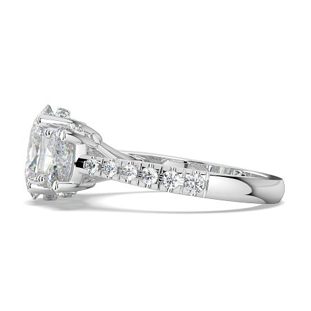 Dalia 3 Stones with Diamonds on Band